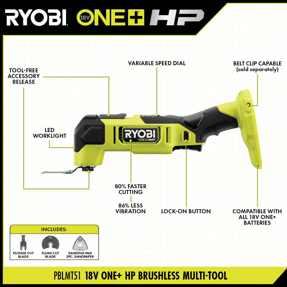 18V ONE+ HP BRUSHLESS MULTI-TOOL KIT Image 2
