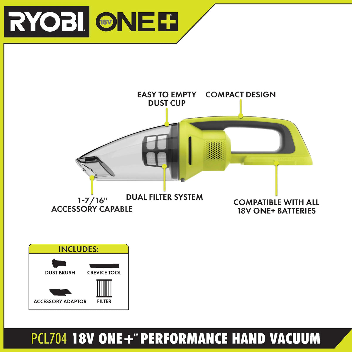 18V ONE+ PERFORMANCE HAND VACUUM Image 2