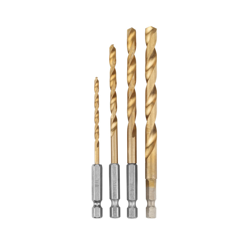 Hex Shank Titanium Drill Bit Set (4 PC.) Image 2