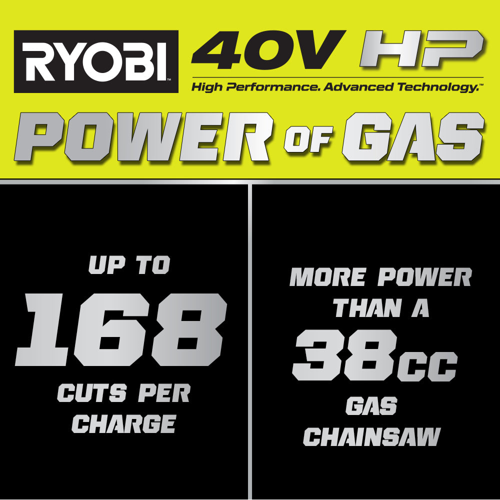 40V HP Brushless 18" Chainsaw - Tool Only Image 2