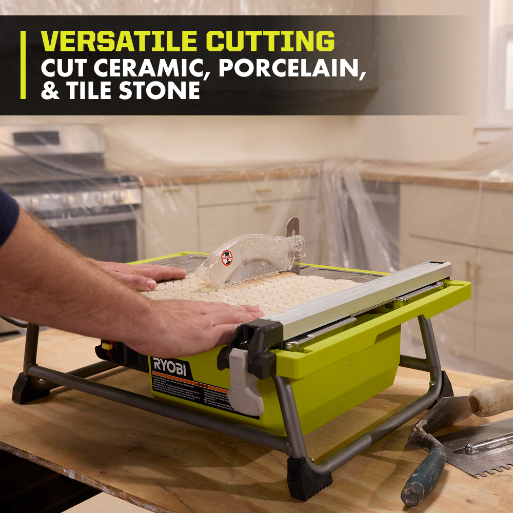 4.8 Amp 7" Diamond Blade Corded Wet Tabletop Tile Saw