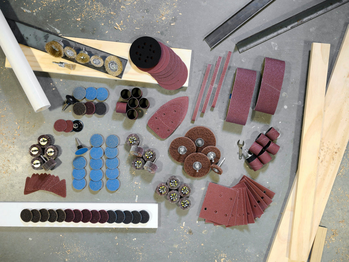 8 PC. 1-1/2" Drum Sander Drill Attachment Set Image 7