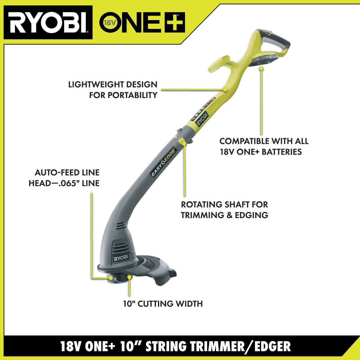 18V ONE+ STRING TRIMMER/EDGER Image 2