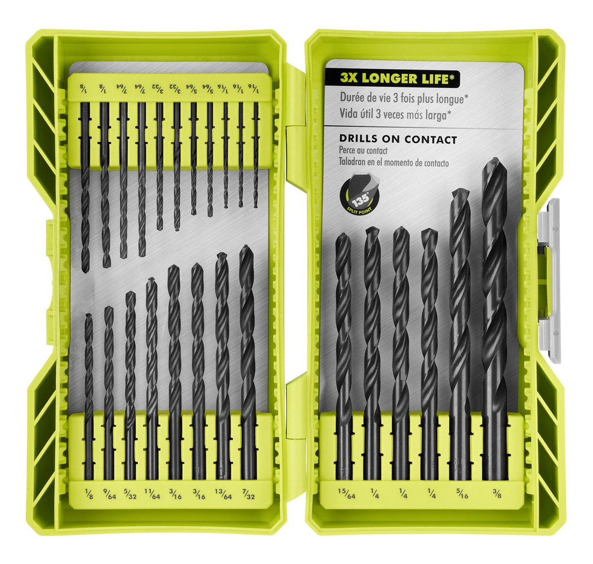 25 PC. ROUND SHANK BLACK OXIDE DRILL BIT SET Image 3
