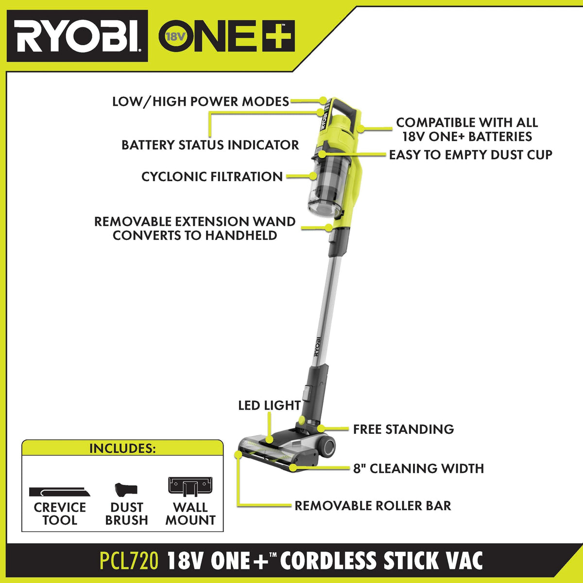 18V ONE+ STICK VACUUM Image 2