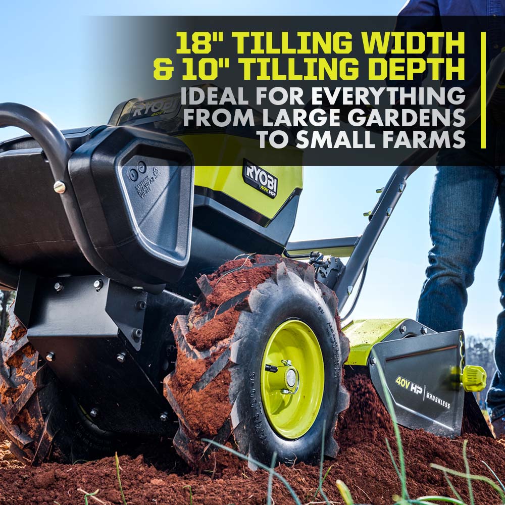 40V HP BRUSHLESS 18" REAR TINE TILLER Image 9