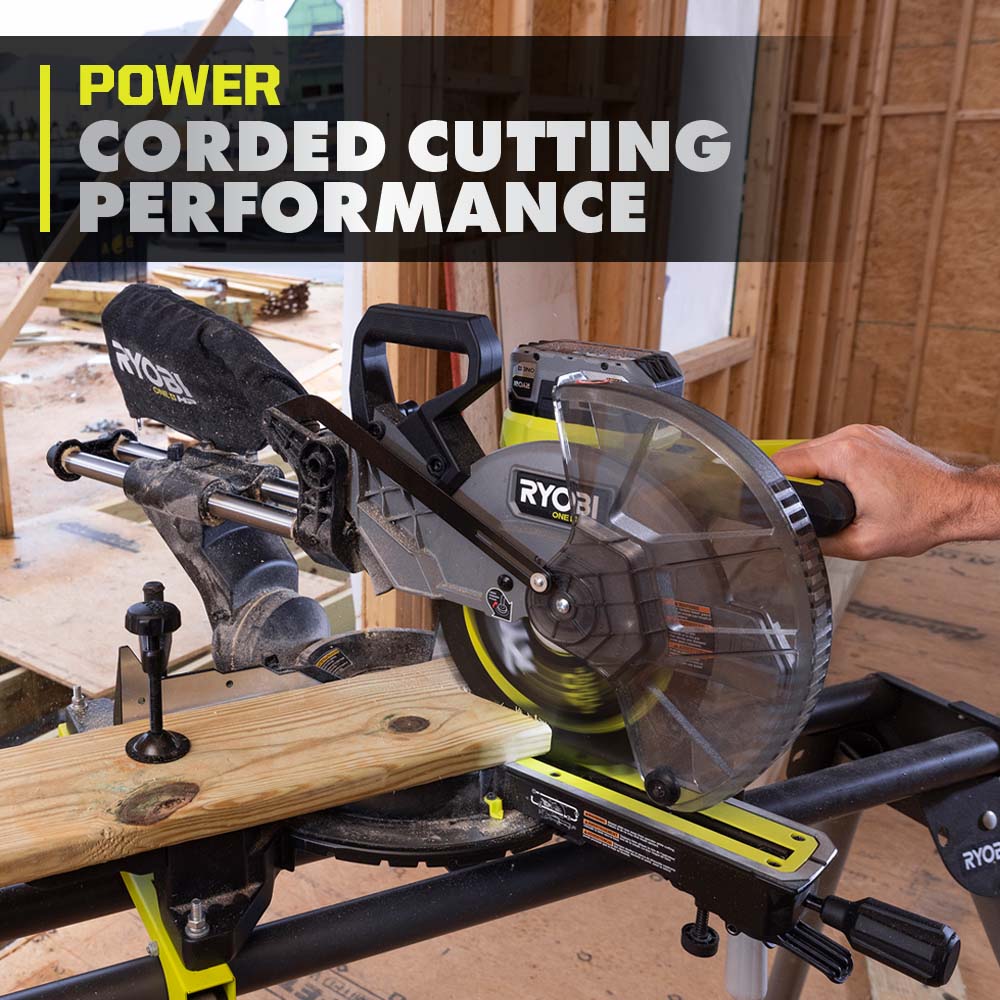 18V ONE+ HP BRUSHLESS 10" SLIDING COMPOUND MITER SAW KIT Image 3