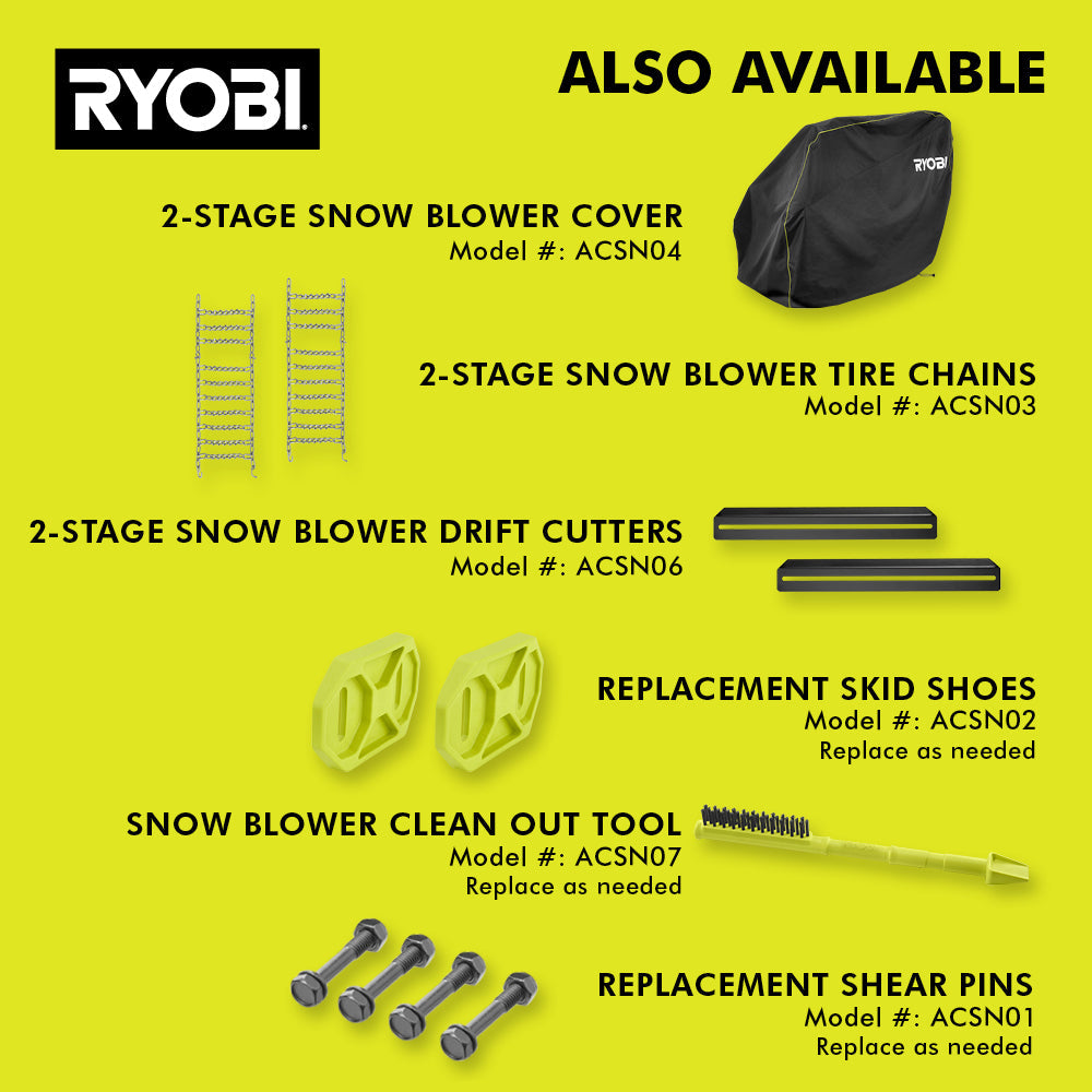 40V HP BRUSHLESS WHISPER SERIES 22" TWO-STAGE SNOW BLOWER KIT Image 12