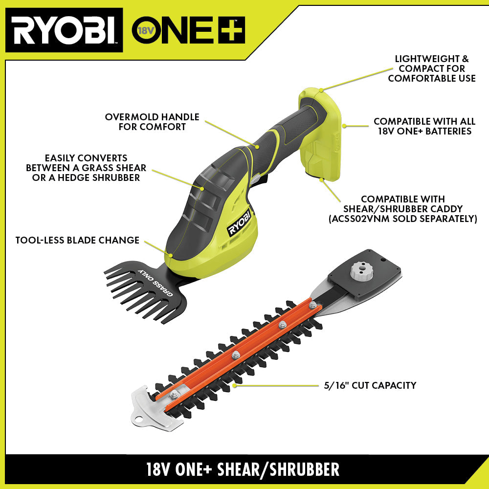 18V ONE+ 2-in-1 SHEAR SHRUBBER KIT Image 3